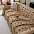 Sofa Throw Blanket with Woven Geometric Pattern & Tassels, Soft & Thick Couch Cover