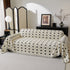 Sofa Throw Blanket with Woven Geometric Pattern & Tassels, Soft & Thick Couch Cover