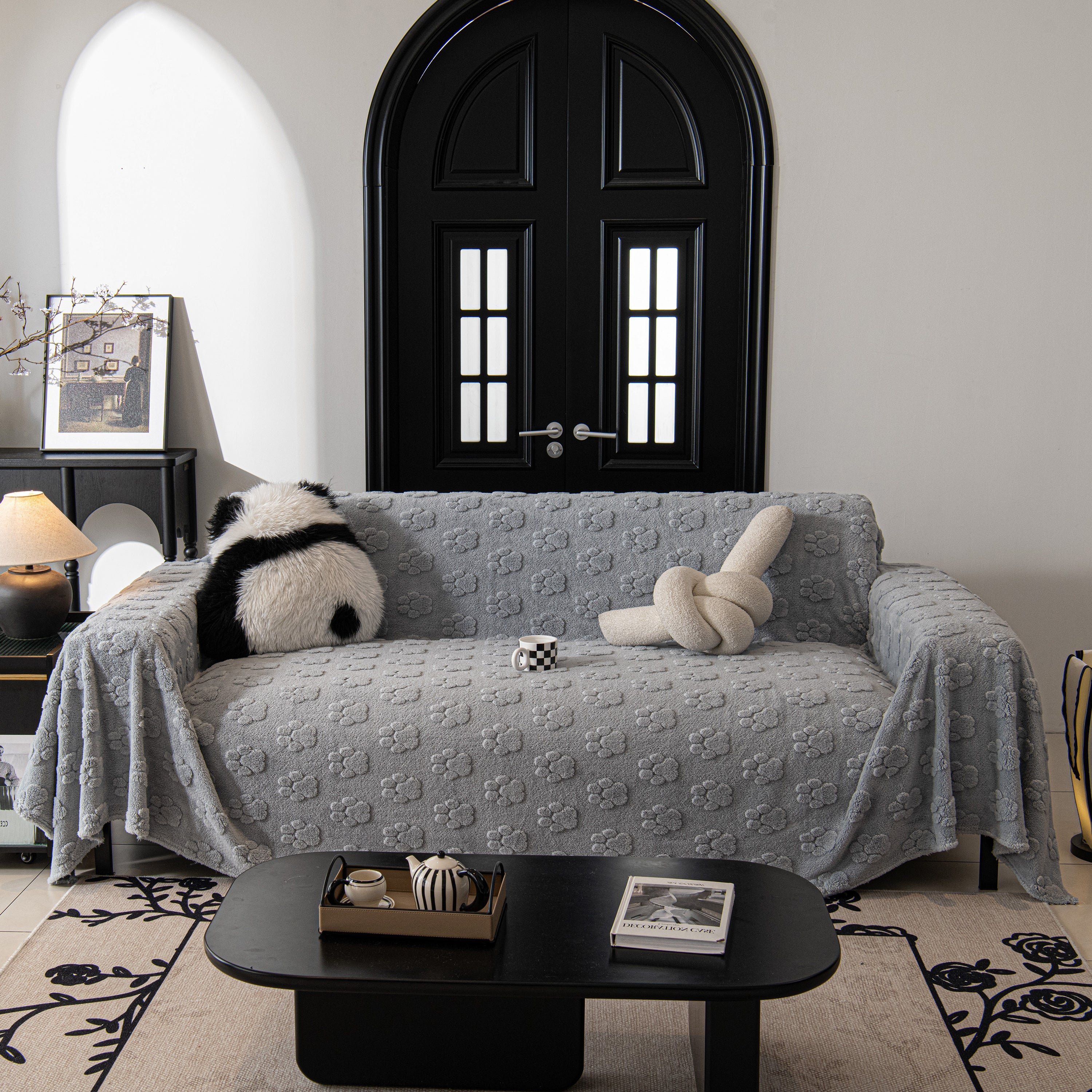 Plush Jacquard Blankets for The Sofa Soft Slipcover Sectional Cover Throws for Sofas