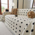 Sofa Throw Blanket with Woven Geometric Pattern & Tassels, Soft & Thick Couch Cover
