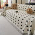 Sofa Throw Blanket with Woven Geometric Pattern & Tassels, Soft & Thick Couch Cover