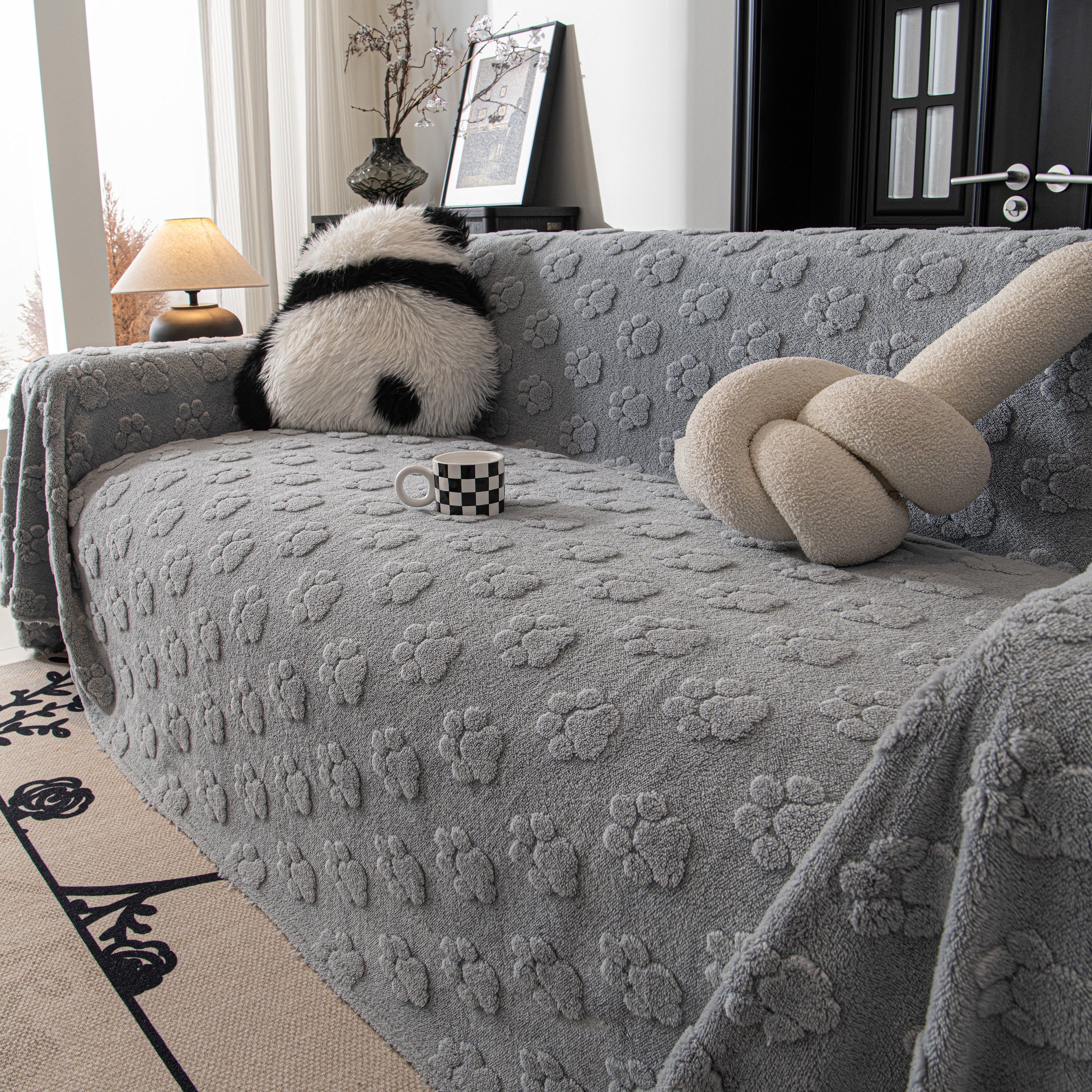 Plush Jacquard Blankets for The Sofa Soft Slipcover Sectional Cover Throws for Sofas