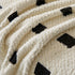 Sofa Throw Blanket with Woven Geometric Pattern & Tassels, Soft & Thick Couch Cover