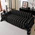 Sofa Throw Blanket with Woven Geometric Pattern & Tassels, Soft & Thick Couch Cover