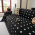 Sofa Throw Blanket with Woven Geometric Pattern & Tassels, Soft & Thick Couch Cover