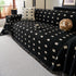 Sofa Throw Blanket with Woven Geometric Pattern & Tassels, Soft & Thick Couch Cover