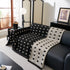 Sofa Throw Blanket with Woven Geometric Pattern & Tassels, Soft & Thick Couch Cover