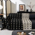 Sofa Throw Blanket with Woven Geometric Pattern & Tassels, Soft & Thick Couch Cover