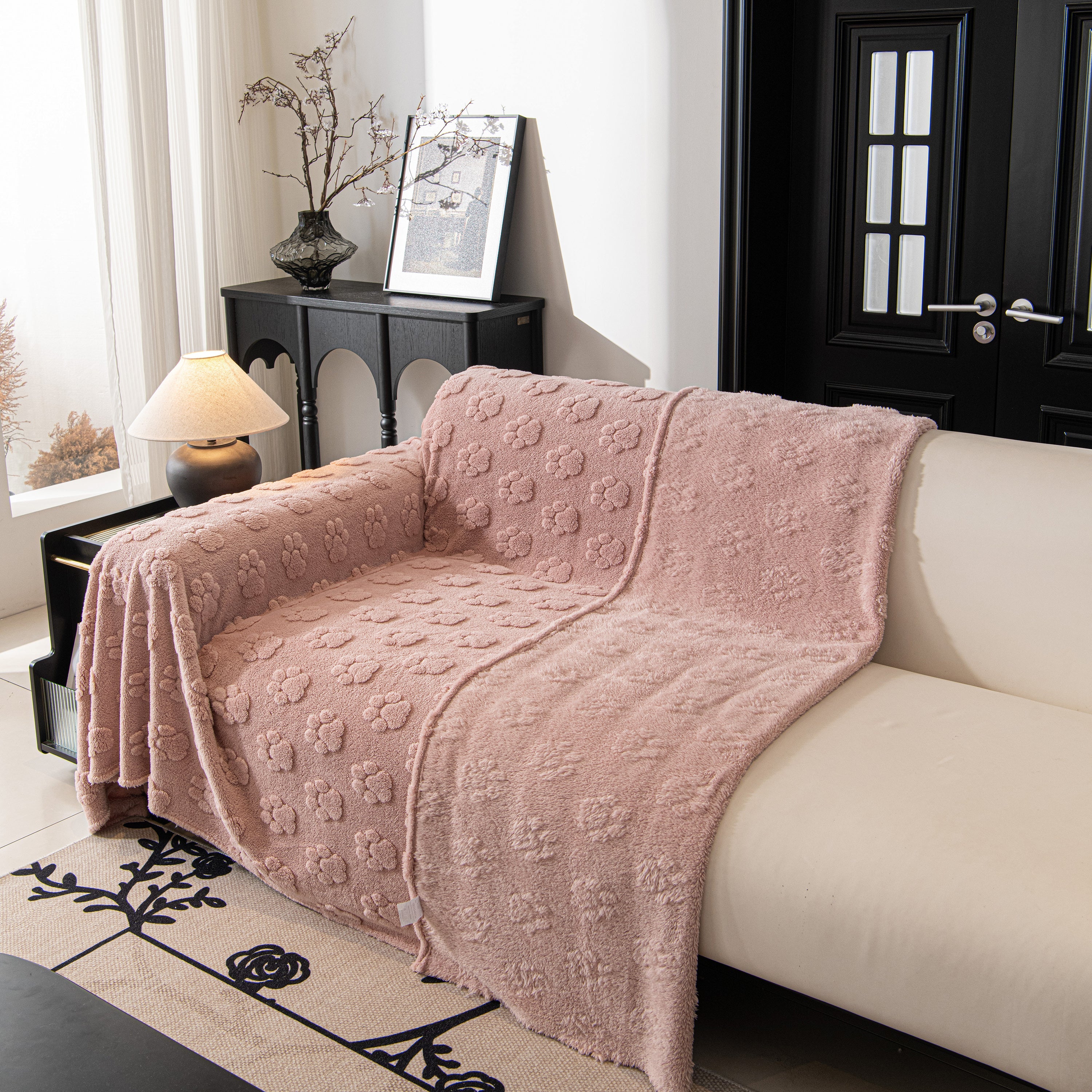 Plush Jacquard Blankets for The Sofa Soft Slipcover Sectional Cover Throws for Sofas
