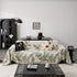 Modern Minimalist Chenille Willow Leaf Pattern Couch Cover Blanket, Luxurious Blankets for The Sofa