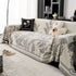 Modern Minimalist Chenille Willow Leaf Pattern Couch Cover Blanket, Luxurious Blankets for The Sofa
