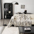 Modern Minimalist Chenille Willow Leaf Pattern Couch Cover Blanket, Luxurious Blankets for The Sofa