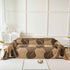 Plush Fleece Leaf Pattern Sofa Throw Cover, Soft Couch Protector Couch Cover Blanket