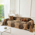 Plush Fleece Leaf Pattern Sofa Throw Cover, Soft Couch Protector Couch Cover Blanket