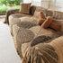 Plush Fleece Leaf Pattern Sofa Throw Cover, Soft Couch Protector Couch Cover Blanket