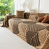 Plush Fleece Leaf Pattern Sofa Throw Cover, Soft Couch Protector Couch Cover Blanket