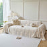 Floral Plush Fleece Sofa Throw Cover, Soft Warm Couch Protector Slip Cover for Couch