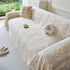 Floral Plush Fleece Sofa Throw Cover, Soft Warm Couch Protector Slip Cover for Couch