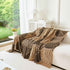Plush Fleece Leaf Pattern Sofa Throw Cover, Soft Couch Protector Couch Cover Blanket