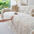 Floral Plush Fleece Sofa Throw Cover, Soft Warm Couch Protector Slip Cover for Couch