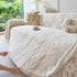 Floral Plush Fleece Sofa Throw Cover, Soft Warm Couch Protector Slip Cover for Couch