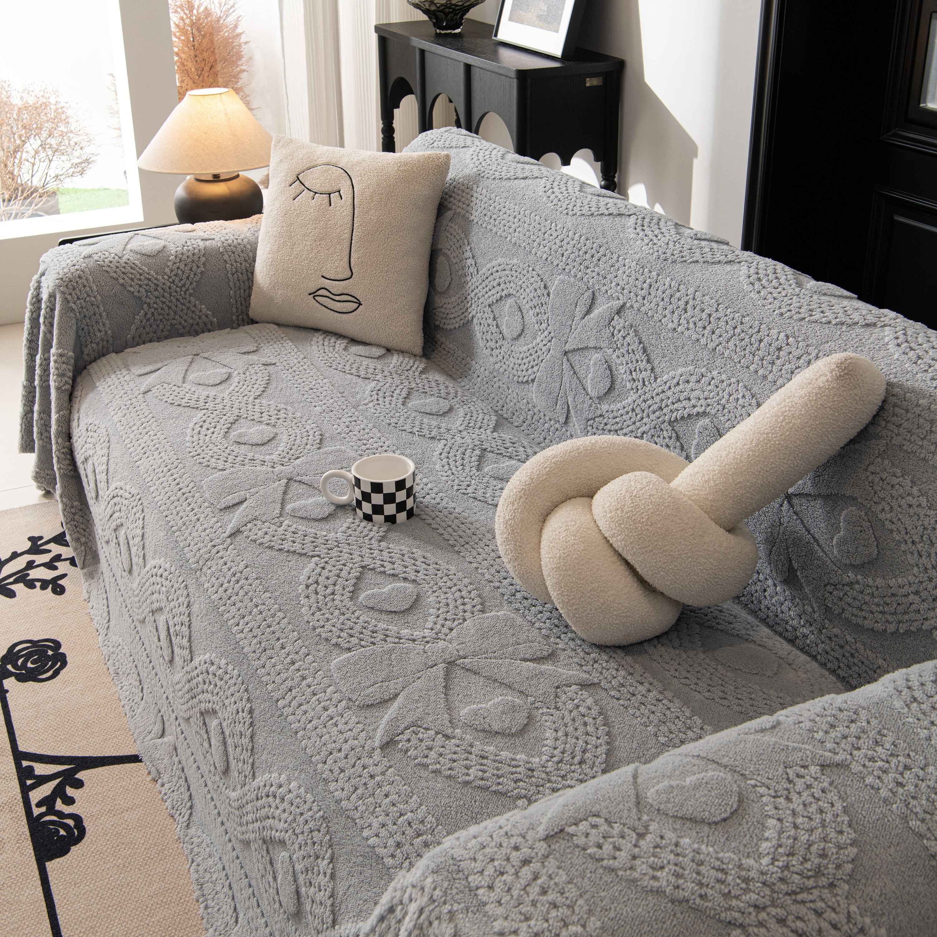 Soft Plush Fleece Throw Blanket for Couch Solid Cute Warm Couch Cover Blanket for Winter