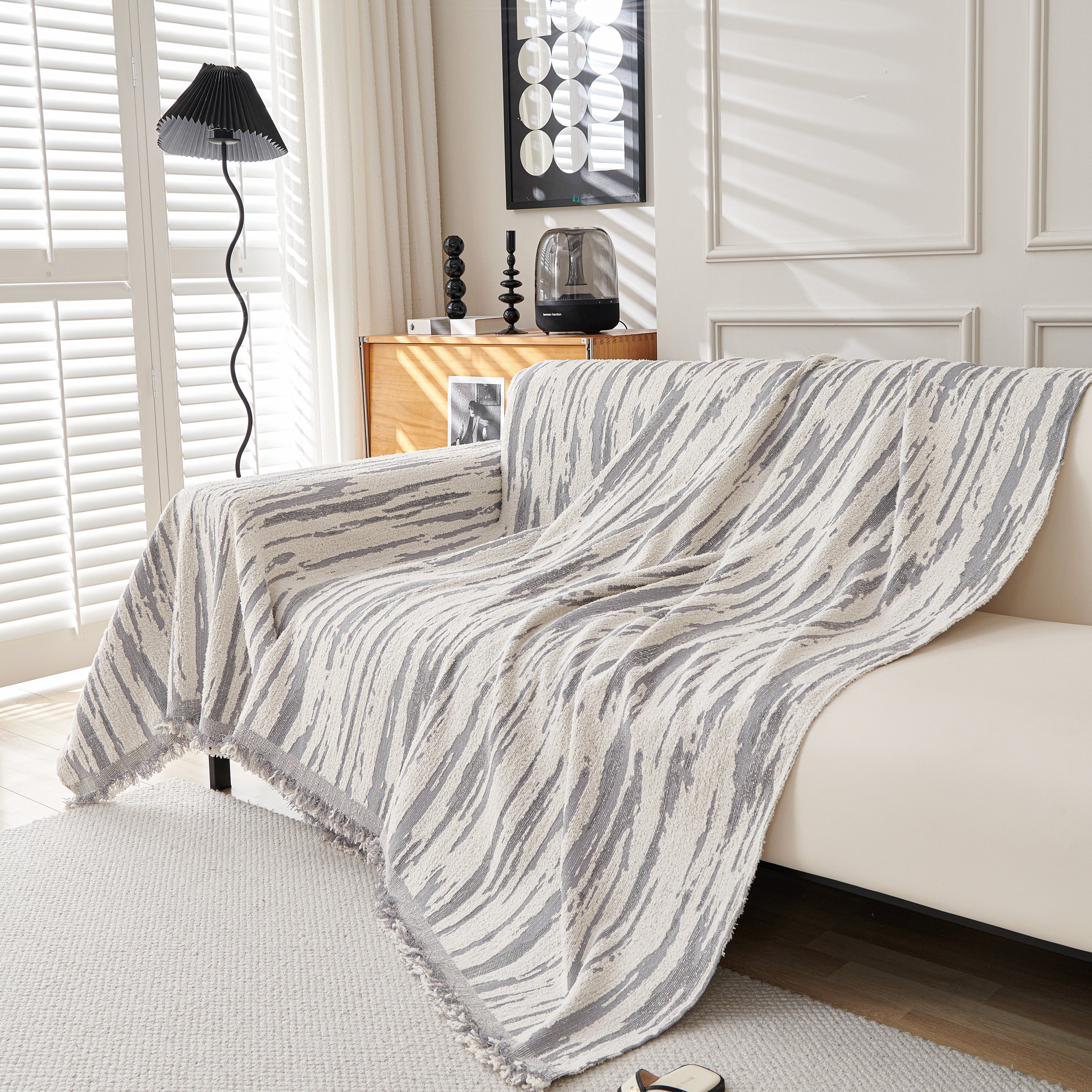 Reversible Sofa Throw Blanket, Couch Cover Sofa Slipcover for Most Shape Sofas