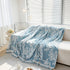 Floral Symphony Couch Throw Cover with Tassel, Chenille Sofa Cover with Leafy Melodies for Sectional