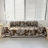Floral Symphony Couch Throw Cover with Tassel, Chenille Sofa Cover with Leafy Melodies for Sectional