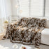 Floral Symphony Couch Throw Cover with Tassel, Chenille Sofa Cover with Leafy Melodies for Sectional