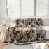 Floral Symphony Couch Throw Cover with Tassel, Chenille Sofa Cover with Leafy Melodies for Sectional