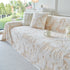 Plush Faux Fur Warm Sofa Cover with Waves Jacquard Textured Throw Blankets for Couch