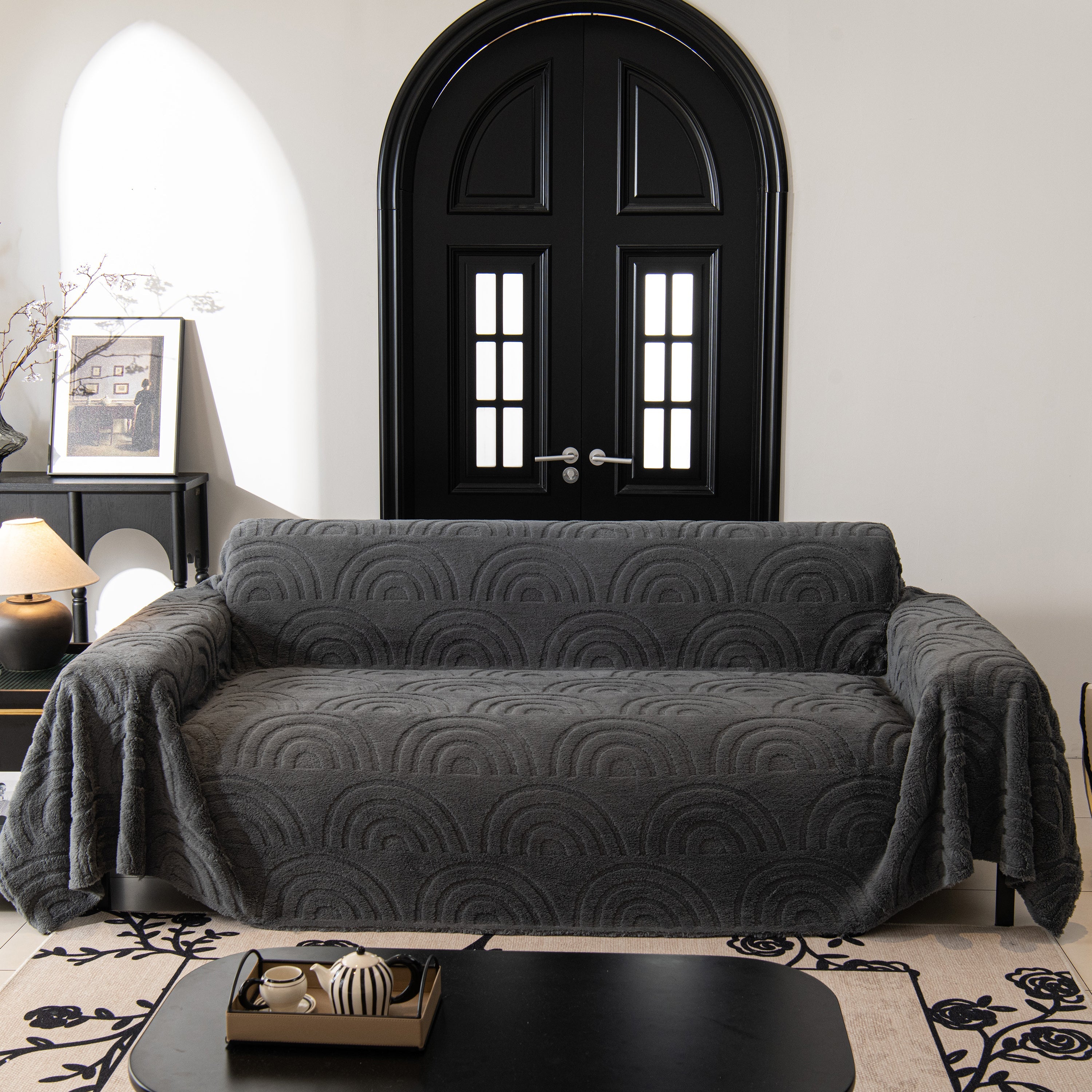 Plush Warm Decor Couch Cover Soft Jacquard Fleece Throw Blankets for Bed Couch Sofa Chair