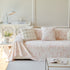 Plush Faux Fur Warm Sofa Cover with Waves Jacquard Textured Throw Blankets for Couch