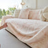 Plush Faux Fur Warm Sofa Cover with Waves Jacquard Textured Throw Blankets for Couch