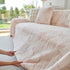 Plush Faux Fur Warm Sofa Cover with Waves Jacquard Textured Throw Blankets for Couch