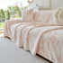 Plush Faux Fur Warm Sofa Cover with Waves Jacquard Textured Throw Blankets for Couch