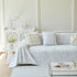 Plush Faux Fur Warm Sofa Cover with Waves Jacquard Textured Throw Blankets for Couch