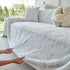 Plush Faux Fur Warm Sofa Cover with Waves Jacquard Textured Throw Blankets for Couch