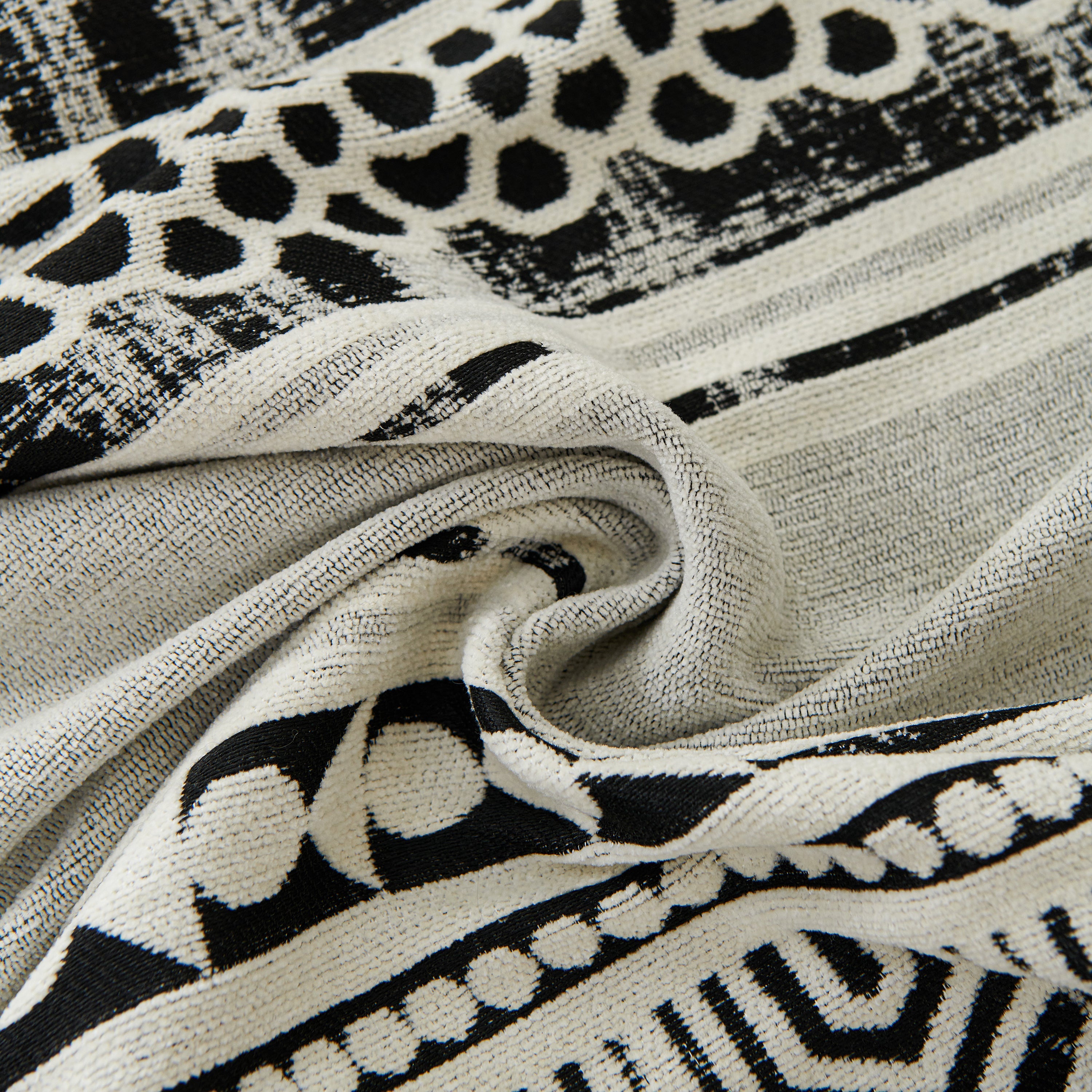 Chenille Sofa Cover Throw Blanket, Boho Geometric Scratch Proof Couch Protector