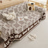Chenille Houndstooth Sofa Throw Cover, Scratch Proof Cozy Throw Blankets for Couch