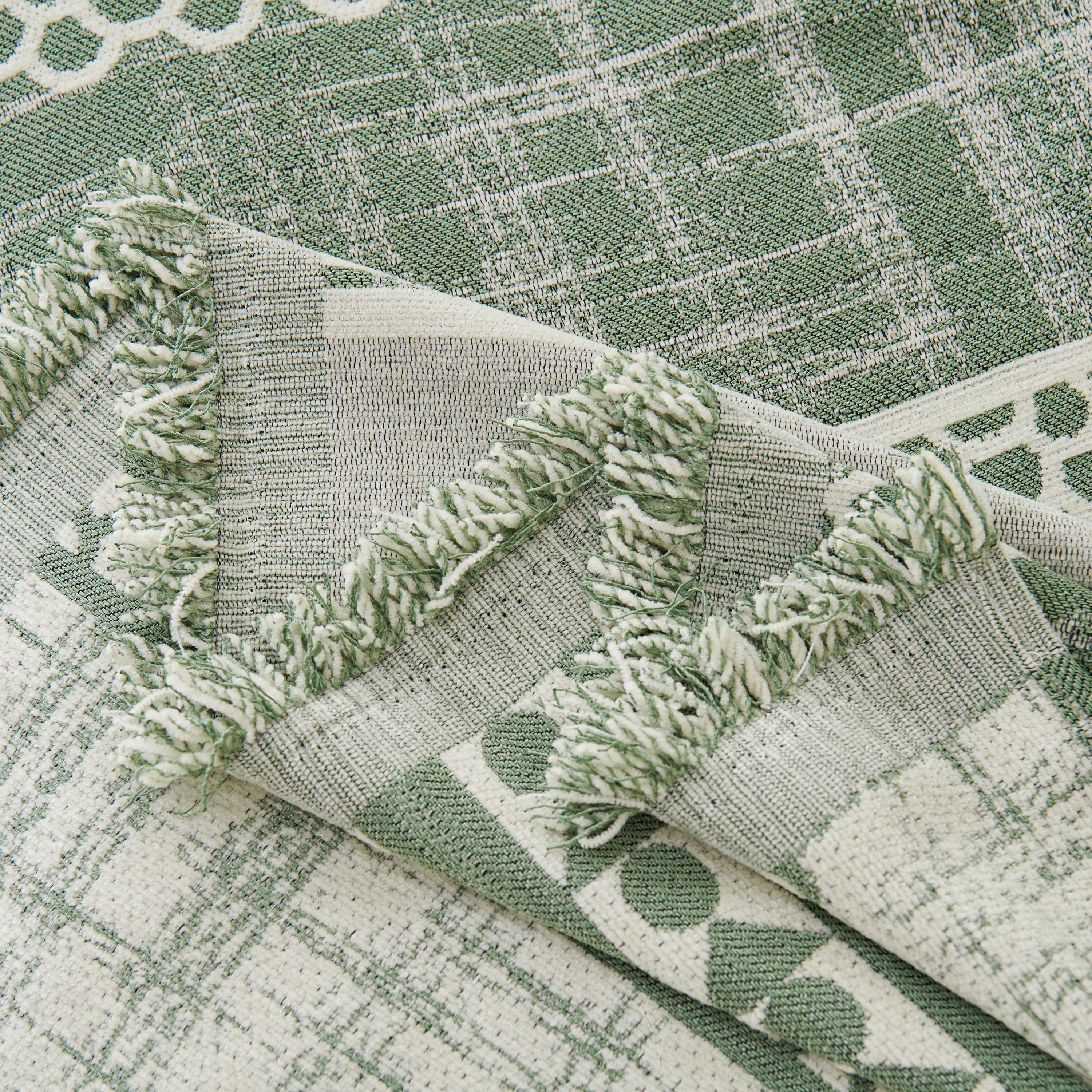 Chenille Sofa Cover Throw Blanket, Boho Geometric Scratch Proof Couch Protector