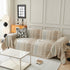 Chenille Sofa Cover Throw Blanket, Boho Geometric Scratch Proof Couch Protector