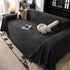 Winter Soft Plush Fleece Sofa Blanket Leaves Jacquard Couch Covers for Couches