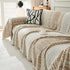 Chenille Sofa Cover Throw Blanket, Boho Geometric Scratch Proof Couch Protector