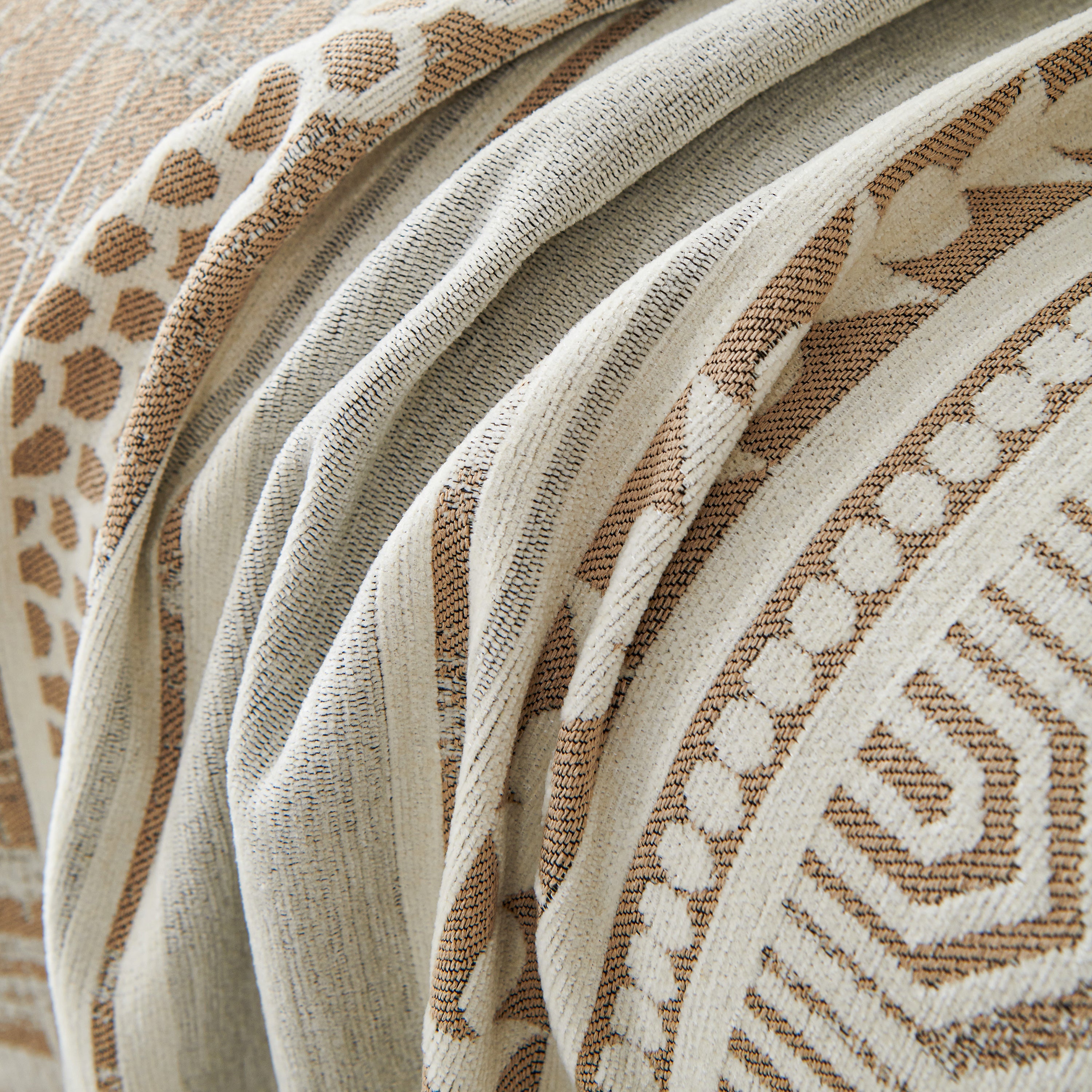 Chenille Sofa Cover Throw Blanket, Boho Geometric Scratch Proof Couch Protector