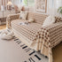 Jacquard Plush Houndstooth Sofa Throw Cover, Cover Throws for Sofas, Stylish Living Room Throws