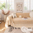 Jacquard Plush Houndstooth Sofa Throw Cover, Cover Throws for Sofas, Stylish Living Room Throws