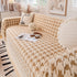 Jacquard Plush Houndstooth Sofa Throw Cover, Cover Throws for Sofas, Stylish Living Room Throws