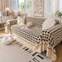 Jacquard Plush Houndstooth Sofa Throw Cover, Cover Throws for Sofas, Stylish Living Room Throws